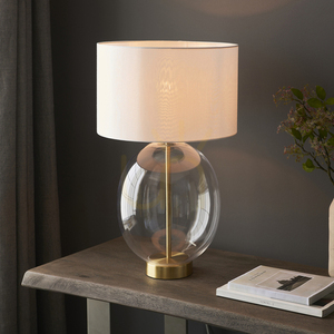 Endon KELDA OVAL Tischleuchte, Messing und Glas, Touch-Dimmer, 57,8 cm small 4