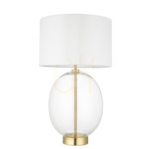 Endon KELDA OVAL Tischleuchte, Messing und Glas, Touch-Dimmer, 57,8 cm small 6