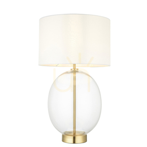 Endon KELDA OVAL Tischleuchte, Messing und Glas, Touch-Dimmer, 57,8 cm small 0