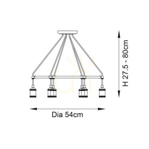 Pendelleuchte Endon Hal Messing 6-flammig E27 Ø54 cm Stahl dimmbar 2 Pendelleuchte Endon Hal Messing 6-flammig E27 Ø54 cm Stahl dimmbar small 2
