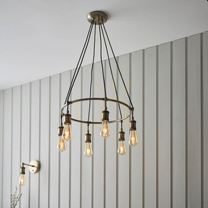 Pendelleuchte Endon Hal Messing 6-flammig E27 Ø54 cm Stahl dimmbar 5 Pendelleuchte Endon Hal Messing 6-flammig E27 Ø54 cm Stahl dimmbar small 5