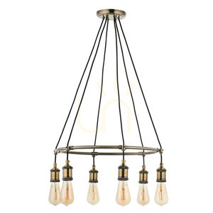 Pendelleuchte Endon Hal Messing 6-flammig E27 Ø54 cm Stahl dimmbar 9 Pendelleuchte Endon Hal Messing 6-flammig E27 Ø54 cm Stahl dimmbar small 9