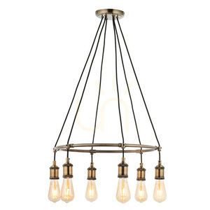 Pendelleuchte Endon Hal Messing 6-flammig E27 Ø54 cm Stahl dimmbar 0 Pendelleuchte Endon Hal Messing 6-flammig E27 Ø54 cm Stahl dimmbar small 0