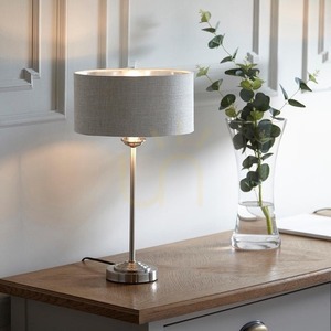 Tischlampe Highclere Beige Endon E14 Stoff 44,7 cm small 3