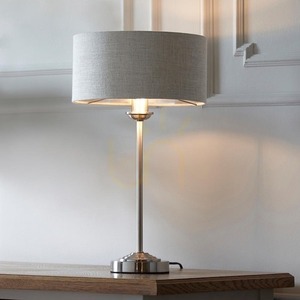 Tischlampe Highclere Beige Endon E14 Stoff 44,7 cm small 6
