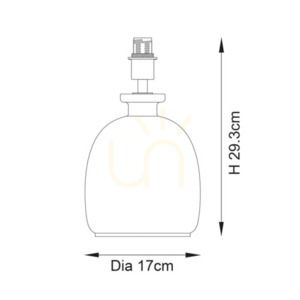 Tischlampenfuß Endon Lyra Schwarz, strukturiertes Glas E14 29,3 cm 100910 small 2