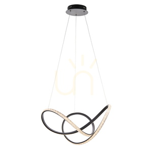 Pendelleuchte Endon Francisca Schwarz LED 42W Ø55 cm Aluminium Acryl 1 Pendelleuchte Endon Francisca Schwarz LED 42W Ø55 cm Aluminium Acryl small 1