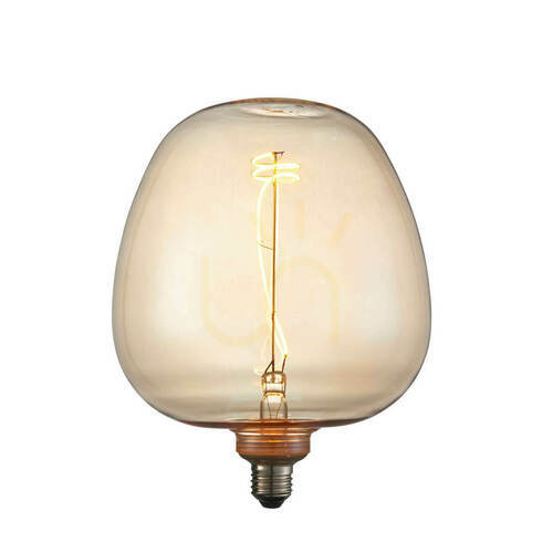 Prüfen Endon Swirl E27 LED-Deko-Filamentlampe, 4 W 2000 K, Bernsteinglas, Ø 19 cm