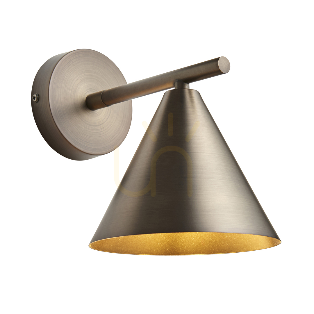 Prüfen Wandleuchte Endon Cape Braun Stahl E14 dimmbar Wandleuchte Endon Cape Braun Stahl E14 dimmbar
