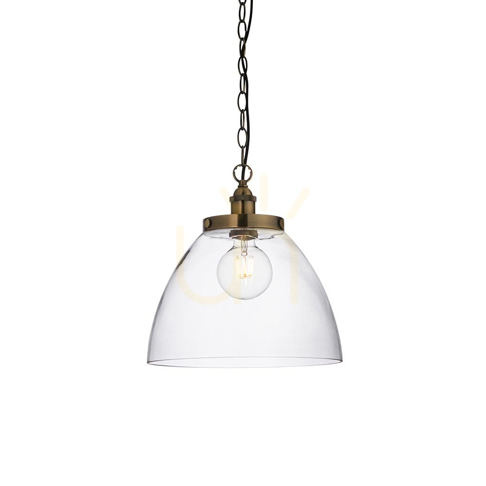 Prüfen Pendelleuchte Endon Hansen Grand Messing E27 Dimmbar 33 cm Stahl Glas Pendelleuchte Endon Hansen Grand Messing E27 Dimmbar 33 cm Stahl Glas