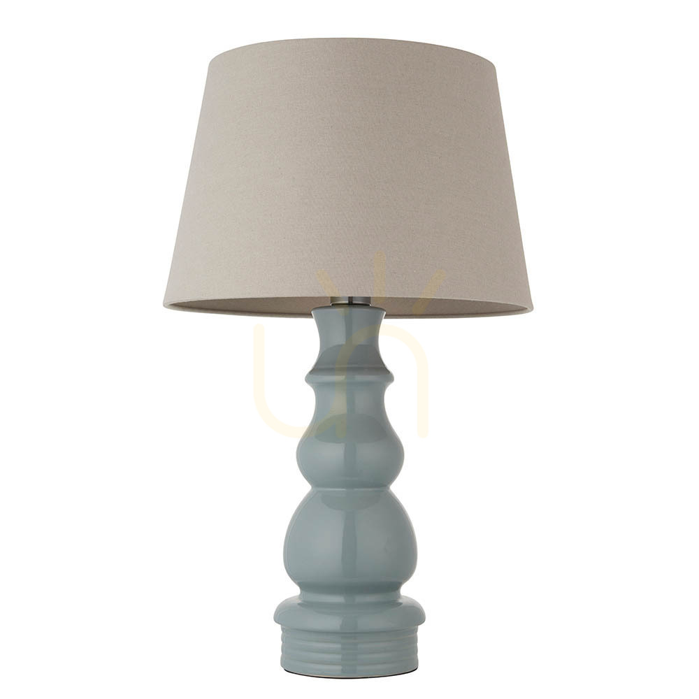 Anzeige Tischlampe Endon Provence & Cici Grau Keramik Stoff E27 66 cm Tischlampe Endon Provence & Cici Grau Keramik Stoff E27 66 cm