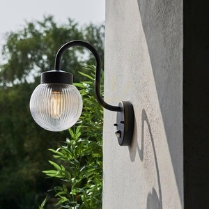 Wandlampe Endon Schwarz E27 Aluminium Edelstahl Glas 1-flammig 15 cm small 6