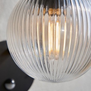 Wandlampe Endon Schwarz E27 Aluminium Edelstahl Glas 1-flammig 15 cm small 7