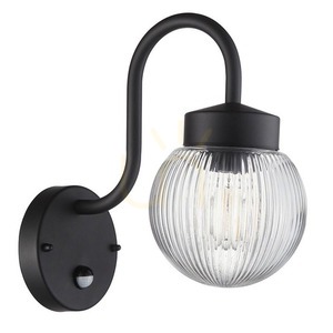 Wandlampe Endon Schwarz E27 Aluminium Edelstahl Glas 1-flammig 15 cm small 9