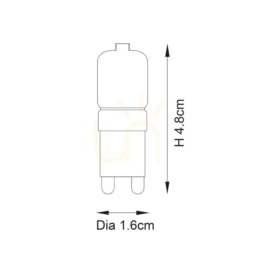 Aussicht G9 LED Lampe Frosted Weiß 2W Endon G9 LED Lampe Frosted Weiß 2W Endon