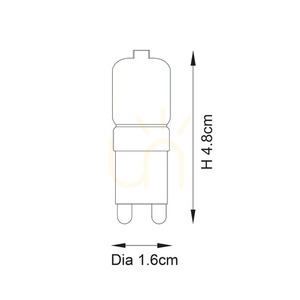 G9 LED Lampe Frosted Weiß 2W Endon small 1