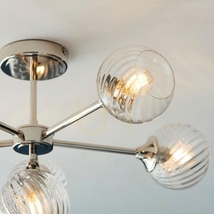 Deckenleuchte Endon Allegra 6-flammig Silber E14 Dimmbar Stahl Glas 64 cm 7 Deckenleuchte Endon Allegra 6-flammig Silber E14 Dimmbar Stahl Glas 64 cm small 7