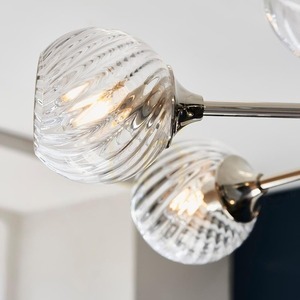 Pendelleuchte Endon Allegra Silber 8-flammig E14 Stahl Glas Dimmbar 77 cm 6 Pendelleuchte Endon Allegra Silber 8-flammig E14 Stahl Glas Dimmbar 77 cm small 6