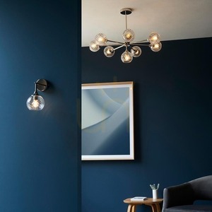 Wandleuchte Endon Allegra Silber Stahl Glas E14 dimmbar small 1