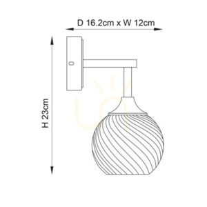 Wandleuchte Endon Allegra Silber Stahl Glas E14 dimmbar small 2