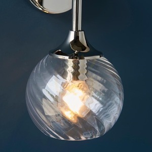 Wandleuchte Endon Allegra Silber Stahl Glas E14 dimmbar small 7