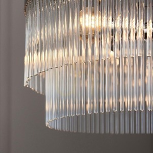 Pendelleuchte Endon Marietta 104112 Nickel 5xE14 Glas Ø50 cm small 4