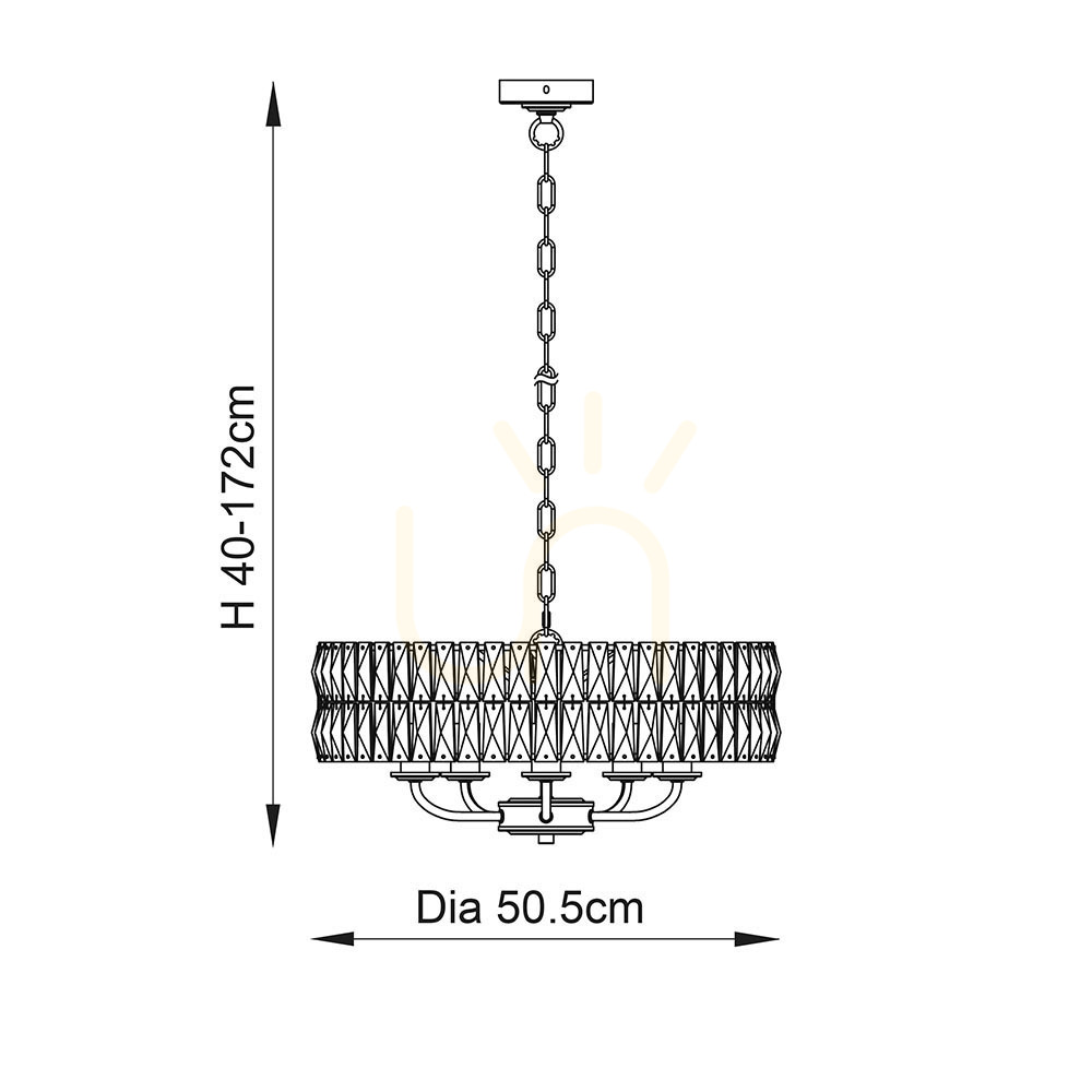 Vorschau Pendelleuchte Endon Clifton 5-flammig Silber Stahl Glas E14 dimmbar Pendelleuchte Endon Clifton 5-flammig Silber Stahl Glas E14 dimmbar