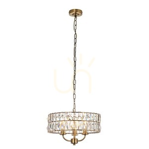 Pendelleuchte Endon Clifton Messing 3-flammig E14 Dimmbar Glas Stahl small 1
