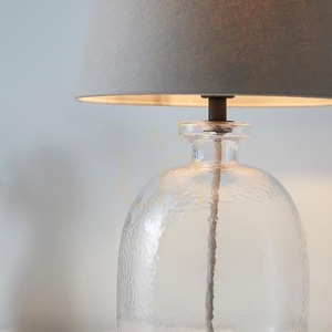 Tischlampe Endon Lyra Cici Grau Stoff Glas E14 42,8 cm 4 Tischlampe Endon Lyra Cici Grau Stoff Glas E14 42,8 cm small 4