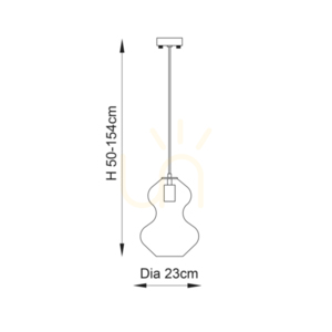 Pendelleuchte Endon Kelda aus Messing, Stahl und Glas, E27, dimmbar, Ø 23 cm small 2