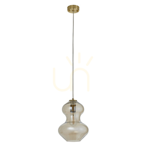 Pendelleuchte Endon Kelda aus Messing, Stahl und Glas, E27, dimmbar, Ø 23 cm small 9