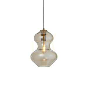 Pendelleuchte Endon Kelda aus Messing, Stahl und Glas, E27, dimmbar, Ø 23 cm small 0