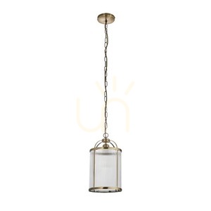 Pendelleuchte Endon Lambeth Messing gerippt E27 20 cm small 1
