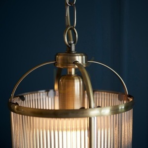 Pendelleuchte Endon Lambeth Messing gerippt E27 20 cm small 6