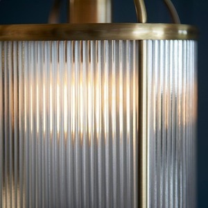 Pendelleuchte Endon Lambeth Messing gerippt E27 20 cm small 7