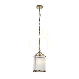Pendelleuchte Endon Lambeth Messing gerippt E27 20 cm small 8