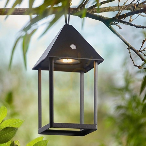 Prüfen Gartenlaterne LED Hoot Medium Schwarz Endon 106789