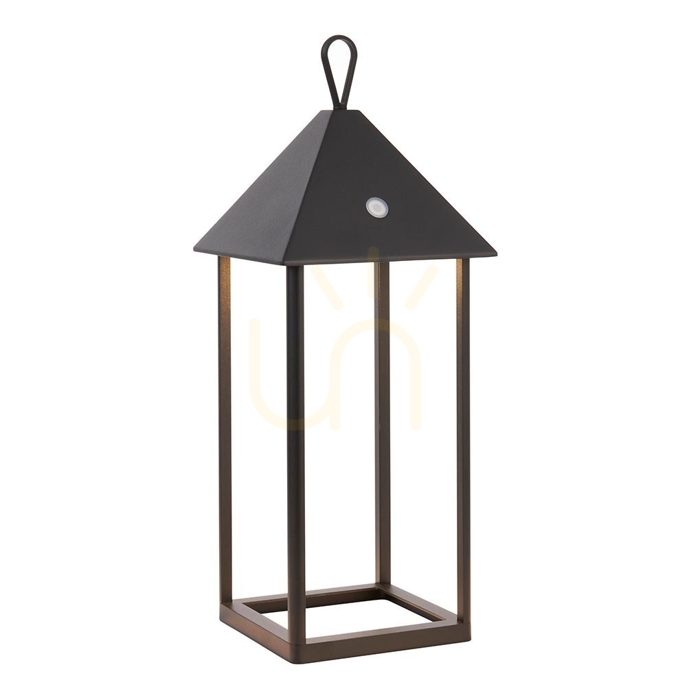 Lampă de masă Endon Hoot neagră aluminiu sticlă LED 40 cm