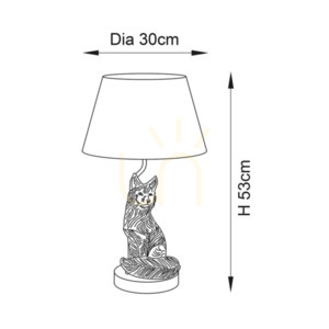 Tischlampe Endon Fox Schwarz Stoffschirm E14 53 cm 2 Tischlampe Endon Fox Schwarz Stoffschirm E14 53 cm small 2