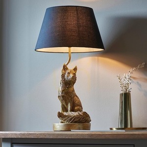 Tischlampe Endon Fox Schwarz Stoffschirm E14 53 cm 5 Tischlampe Endon Fox Schwarz Stoffschirm E14 53 cm small 5