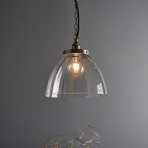 Prüfen Pendelleuchte Endon Hansen Grand Silber Stahl Glas E27 Ø33 cm