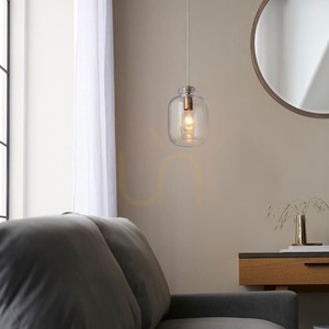 Pendelleuchte Endon Lyra Messing Glas E27 Ø20 cm Dimmbar small 5