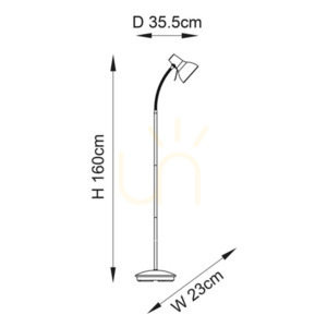 Stehlampe Amalfi Schwarz Endon GU10 Stahl 160 cm 2 Stehlampe Amalfi Schwarz Endon GU10 Stahl 160 cm small 2