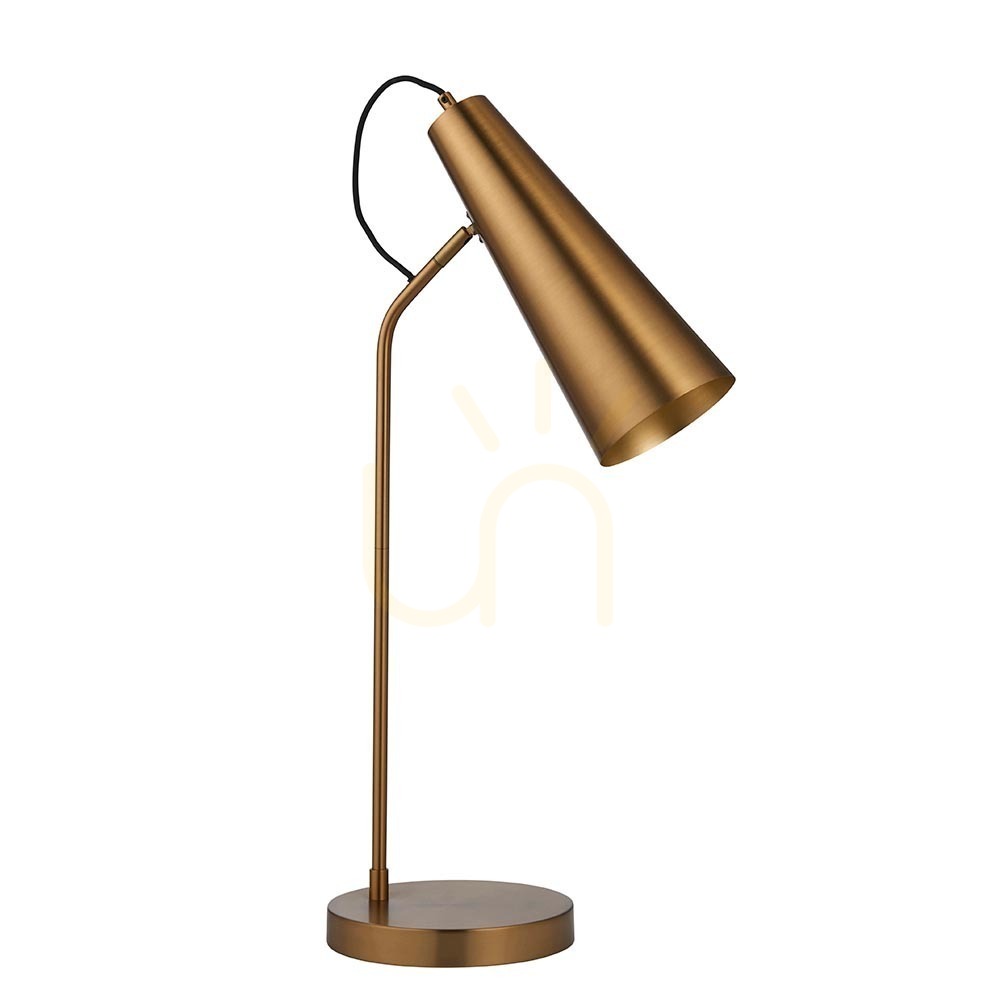 Aussicht Tischlampe Endon Karna Messing Stahl E27 67,5 cm Tischlampe Endon Karna Messing Stahl E27 67,5 cm