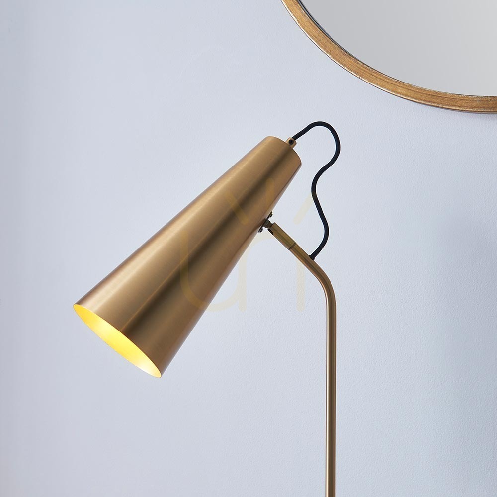 Aussicht Tischlampe Endon Karna Messing Stahl E27 67,5 cm Tischlampe Endon Karna Messing Stahl E27 67,5 cm
