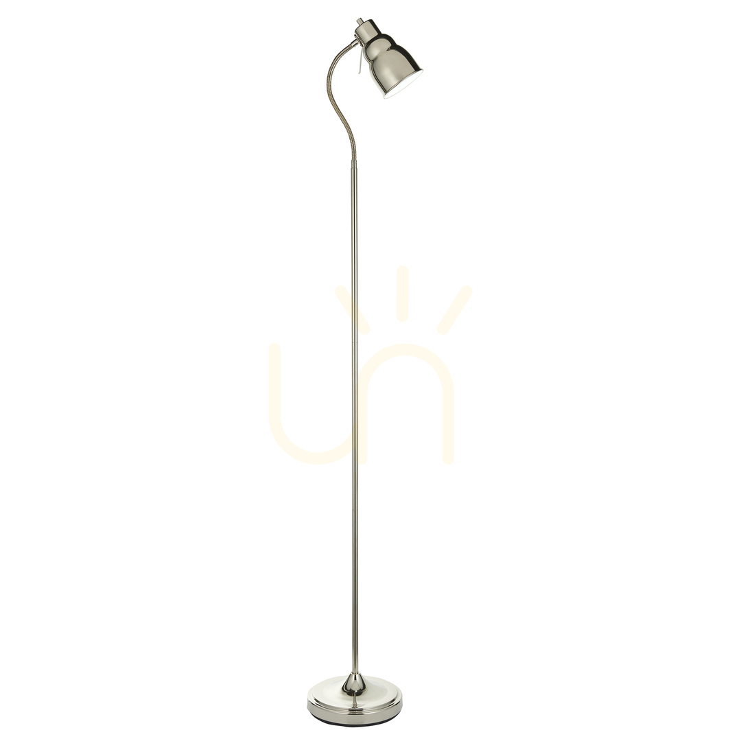 Lampă de podea Endon Classic Flexi argintie, oțel, GU10