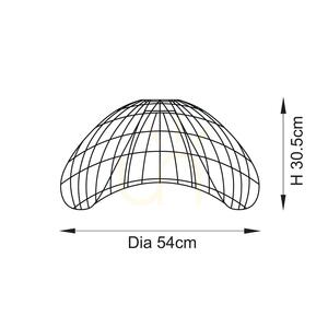 Hängelampenschirm Endon Misra 109203 aus natürlichem Rattan und Stahl 54 cm small 7