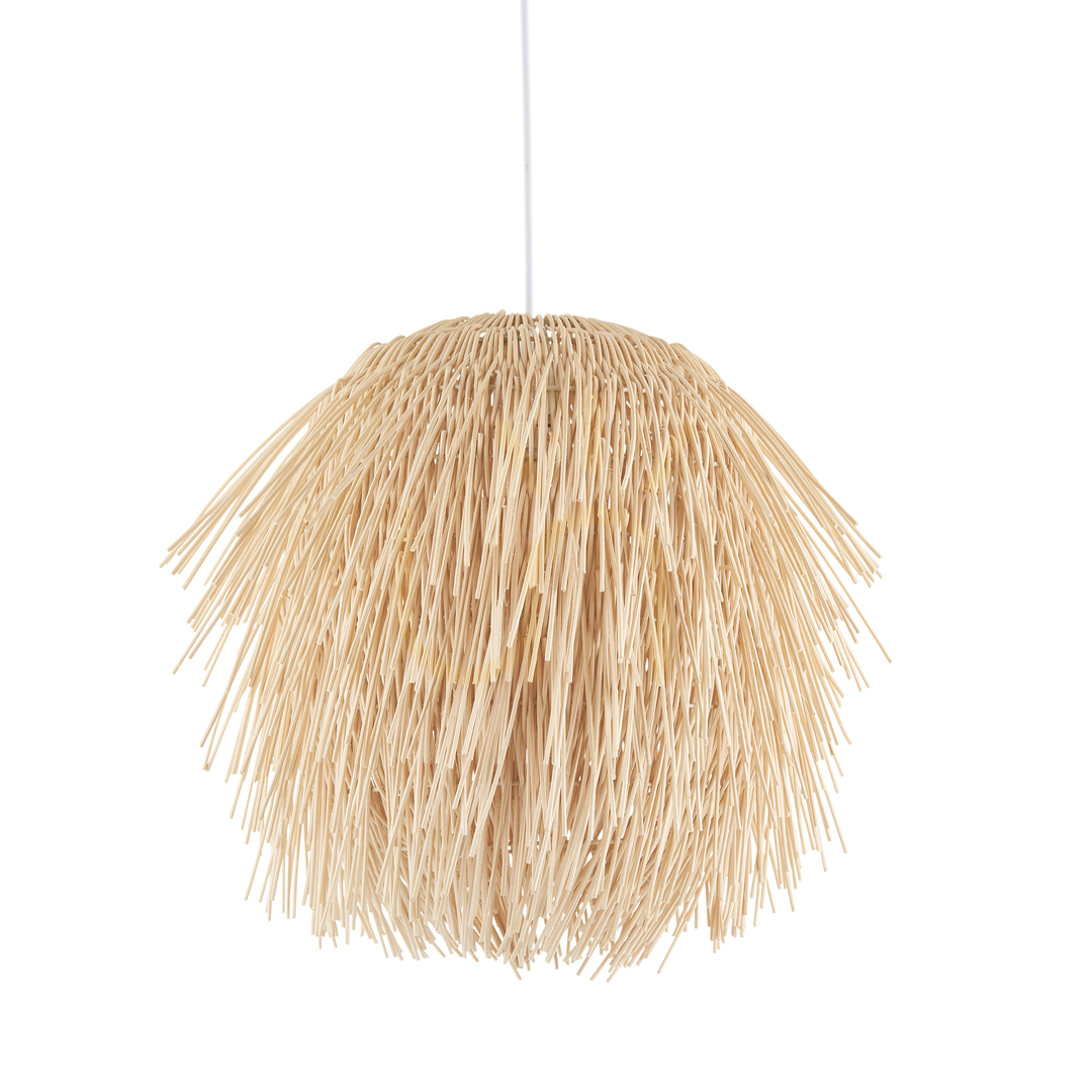 Prüfen Pendelleuchte Endon Pushpa Braun Rattan Stahl E27 Ø47 cm Pendelleuchte Endon Pushpa Braun Rattan Stahl E27 Ø47 cm