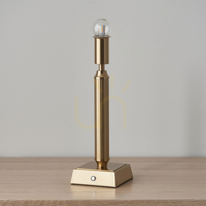Tischlampe Endon Trobridge wiederaufladbar Messing Stahl LED small 2