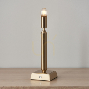 Tischlampe Endon Trobridge wiederaufladbar Messing Stahl LED small 3
